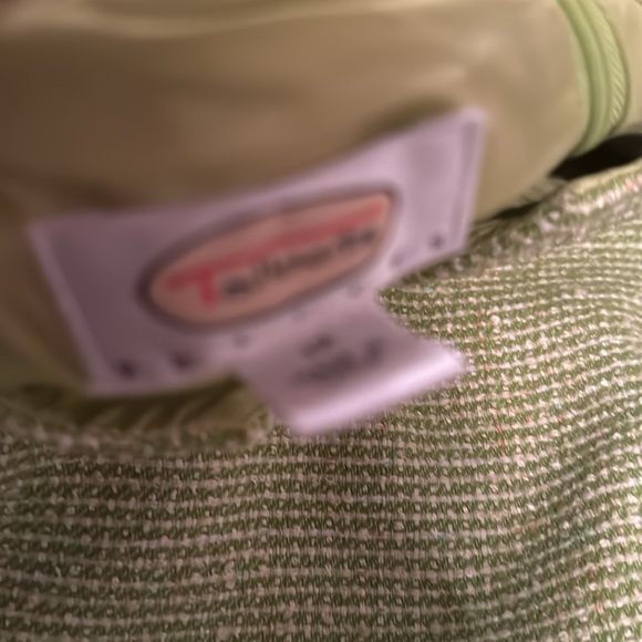 Talbots Lime Green Retro Dress 12 petite - Picture 3 of 5